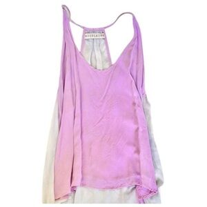Woodleigh Silk Racerback Tank - Lilac with sheer back - Size M